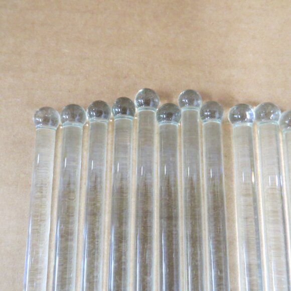 Lot of 30 Chemistry Medical Lab 8" Ball End Glass Rods Stirrers Agitators - Picture 2 of 7
